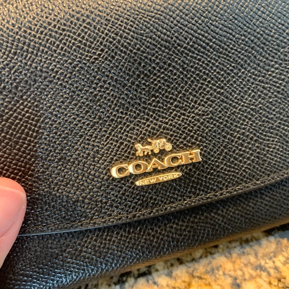 🌿SOLD🌿Coach Wallet Crossgrain leather NWT Black - Picture 5 of 11